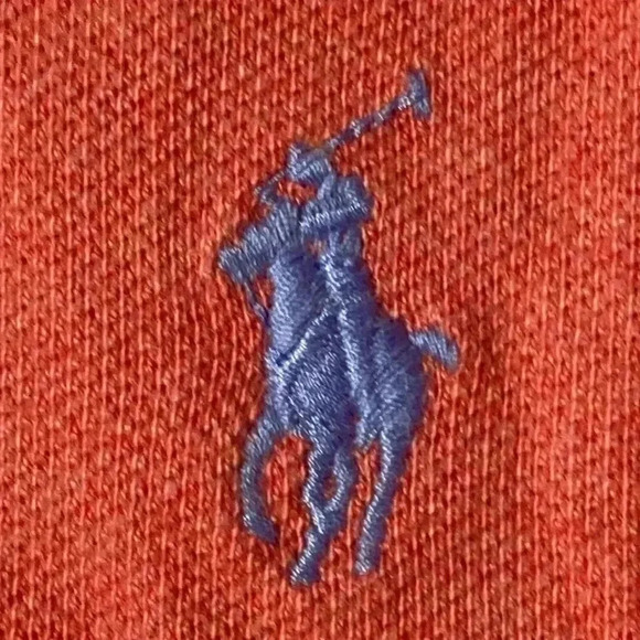 POLO RALPH LAUREN MENS SIZE XLT CORAL POLO SHIRT 100% COTTON LAVENDAR EMBLEM - Picture 4 of 12